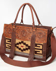 American Darling Tote Hand Tooled Hair On Genuine Leather Women Bag Western Handbag Purse
