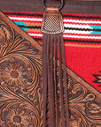 American Darling Hand Tooled Hair On Genuine Leather Women Bag Western Handbag Purse