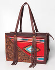 American Darling Hand Tooled Hair On Genuine Leather Women Bag Western Handbag Purse