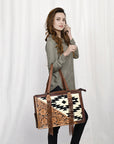 American Darling Hand Tooled Hair On Genuine Leather Women Bag Western Handbag Purse