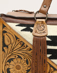 American Darling Hand Tooled Hair On Genuine Leather Women Bag Western Handbag Purse