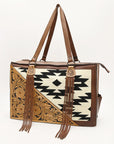 American Darling Hand Tooled Hair On Genuine Leather Women Bag Western Handbag Purse