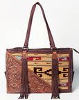American Darling Hand Tooled Hair On Genuine Leather Women Bag Western Handbag Purse