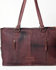 American Darling Hand Tooled Hair On Genuine Leather Women Bag Western Handbag Purse