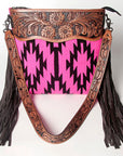 American Darling Signature Crossbody Hand Tooled Saddle Blanket Genuine Leather Women Bag Western Handbag Purse
