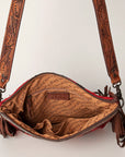 American Darling Signature Crossbody Hand Tooled Saddle Blanket Genuine Leather Women Bag Western Handbag Purse