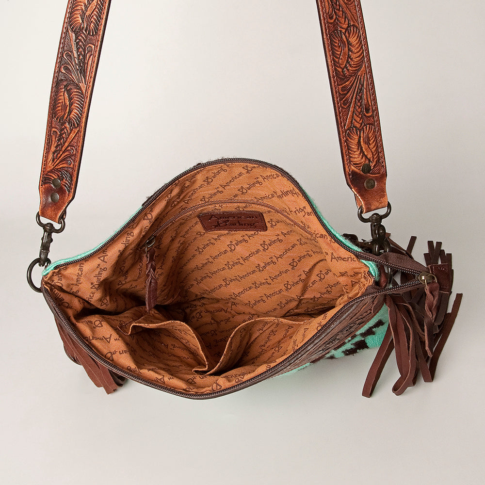 American Darling Signature Crossbody Hand Tooled Saddle Blanket Genuine Leather Women Bag Western Handbag Purse