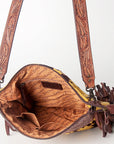 American Darling Signature Crossbody Hand Tooled Saddle Blanket Genuine Leather Women Bag Western Handbag Purse