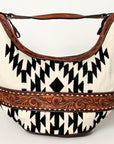 American Darling HOBO Hand Tooled Hair-on Genuine Leather women bag western handbag purse