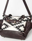American Darling TOTE Upcycled Wool Genuine Leather women bag western handbag purse