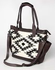 American Darling TOTE Upcycled Wool Genuine Leather women bag western handbag purse