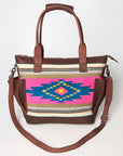 American Darling TOTE Upcycled Wool Genuine Leather women bag western handbag purse