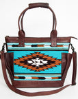 American Darling TOTE Upcycled Wool Genuine Leather women bag western handbag purse