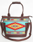 American Darling TOTE Upcycled Wool Genuine Leather women bag western handbag purse