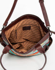 American Darling TOTE Upcycled Wool Genuine Leather women bag western handbag purse