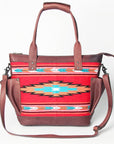 American Darling TOTE Upcycled Wool Genuine Leather women bag western handbag purse