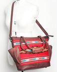 American Darling TOTE Upcycled Wool Genuine Leather women bag western handbag purse