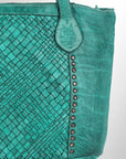 Never Mind Nmbgm103C Tote Vintage Handmade Genuine Cowhide Leather Women Bag Western Handbag Purse