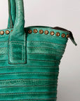 Never Mind Nmbgm104C Tote Vintage Handmade Genuine Cowhide Leather Women Bag Western Handbag Purse