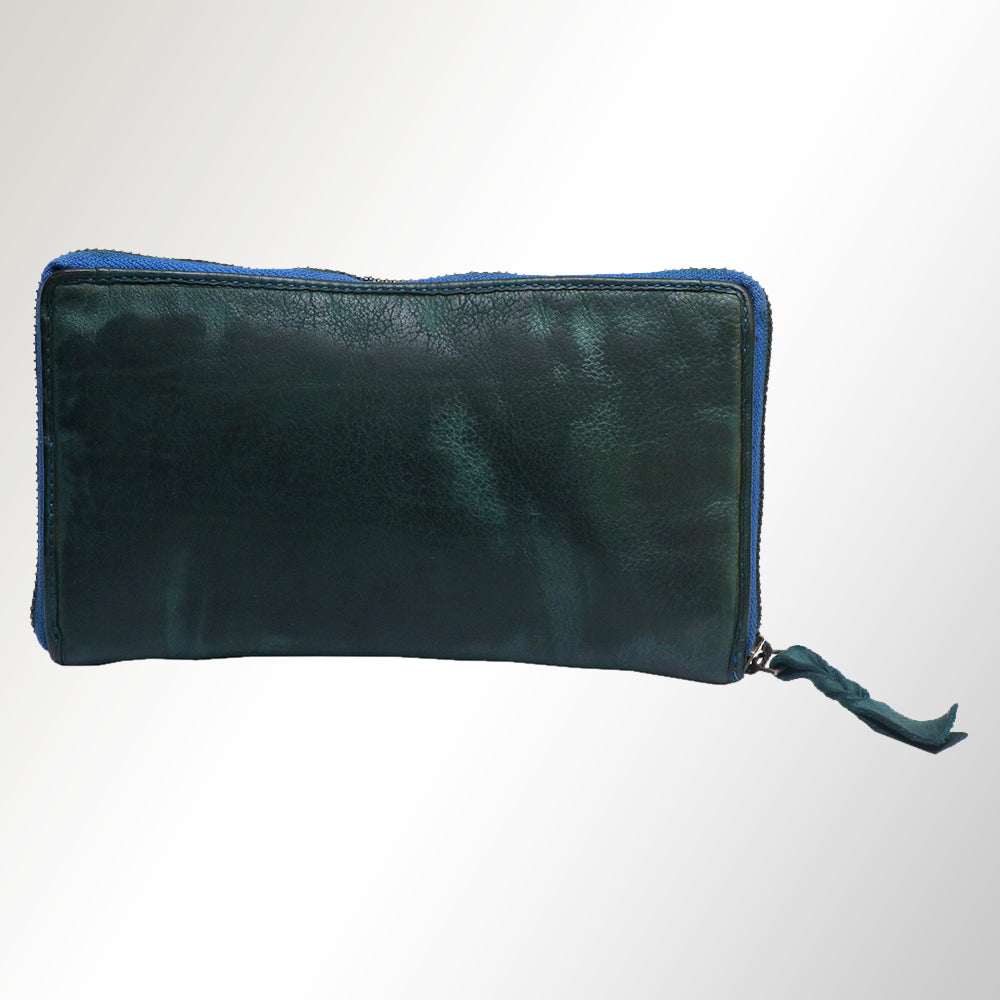 Never Mind Nmbgm106C Wallet Vintage Handmade Genuine Cowhide Leather Women Bag Western Handbag Purse
