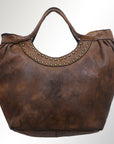 Never Mind Nmbgm101C Tote Vintage Handmade Genuine Cowhide Leather Women Bag Western Handbag Purse