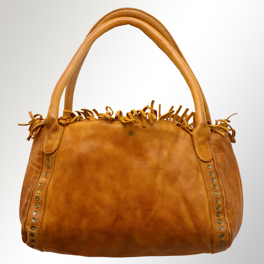 Never Mind Nmbgm110E Tote Vintage Handmade Genuine Cowhide Leather Women Bag Western Handbag Purse