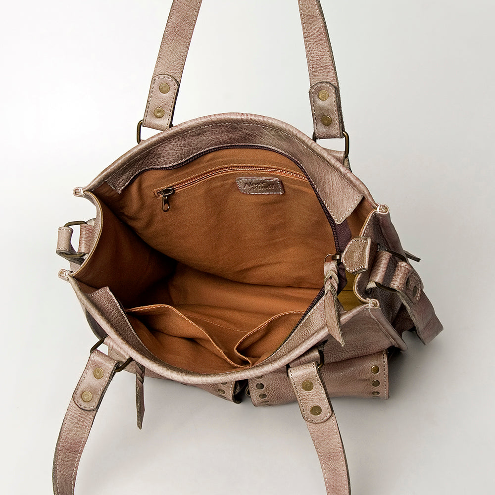 Never Mind Nmbg111A Tote Vintage Handmade Genuine Cowhide Leather Women Bag Western Handbag Purse