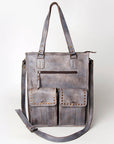 Never Mind Nmbg111B Tote Vintage Handmade Genuine Cowhide Leather Women Bag Western Handbag Purse