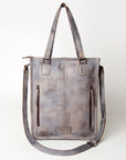 Never Mind Nmbg111B Tote Vintage Handmade Genuine Cowhide Leather Women Bag Western Handbag Purse