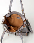 Never Mind Nmbg111B Tote Vintage Handmade Genuine Cowhide Leather Women Bag Western Handbag Purse