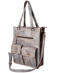 Never Mind Nmbg111B Tote Vintage Handmade Genuine Cowhide Leather Women Bag Western Handbag Purse