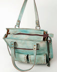 Never Mind Nmbg111C Tote Vintage Handmade Genuine Cowhide Leather Women Bag Western Handbag Purse