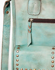Never Mind Nmbg111C Tote Vintage Handmade Genuine Cowhide Leather Women Bag Western Handbag Purse