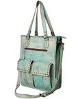 Never Mind Nmbg111C Tote Vintage Handmade Genuine Cowhide Leather Women Bag Western Handbag Purse
