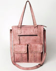 Never Mind Nmbg111D Tote Vintage Handmade Genuine Cowhide Leather Women Bag Western Handbag Purse