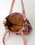 Never Mind Nmbg111D Tote Vintage Handmade Genuine Cowhide Leather Women Bag Western Handbag Purse