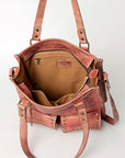 Never Mind Nmbg111E Tote Vintage Handmade Genuine Cowhide Leather Women Bag Western Handbag Purse