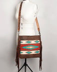 American Darling Large Crossbody Saddle Blanket Genuine Leather Western Women Bag Handbag Purse | Western Crossbody Bag | Travel Crossbody Bags | College Crossbody Bag | Casual Crossbody Bag