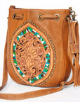 American Darling Cross Body Hand Tooled Genuine Leather women bag western handbag purse