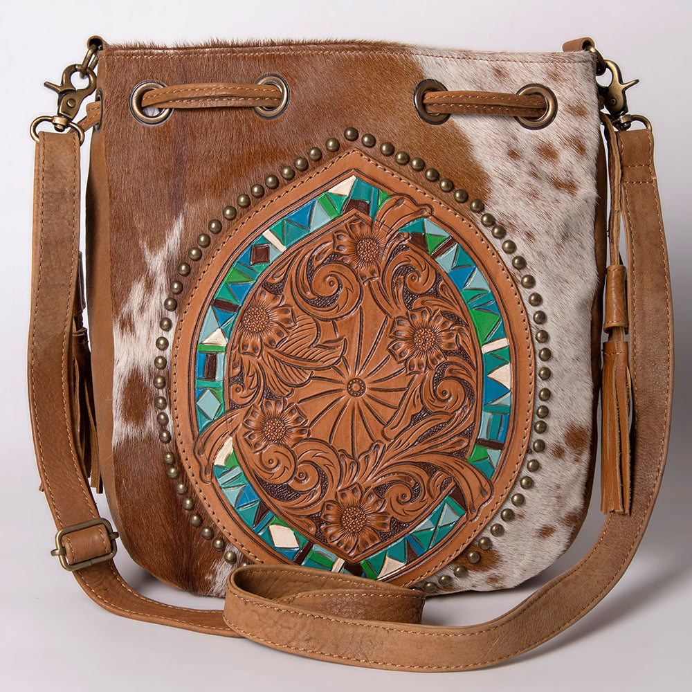 American Darling Cross Body Hand Tooled Genuine Leather women bag western handbag purse