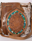 American Darling Cross Body Hand Tooled Genuine Leather women bag western handbag purse