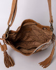 American Darling Cross Body Hand Tooled Genuine Leather women bag western handbag purse