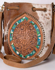 American Darling Cross Body Hand Tooled Genuine Leather women bag western handbag purse