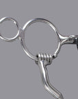 Bar H Equine Med Port Stainless Steel 3-Ring Combination Elevator Bit w/ leather strap