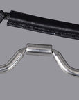 Bar H Equine Med Port Stainless Steel 3-Ring Combination Elevator Bit w/ leather strap