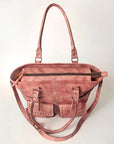 Never Mind Nmbg124A Tote Vintage Handmade Genuine Cowhide Leather Women Bag Western Handbag Purse