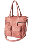 Never Mind Nmbg124A Tote Vintage Handmade Genuine Cowhide Leather Women Bag Western Handbag Purse