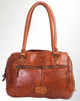 Spaghetti Western Swc131Cg Tote Vintage Handmade Drum Dyed Genuine European Cowhide Leather Women Bag Western Handbag Purse