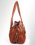 Spaghetti Western Swc131Cg Tote Vintage Handmade Drum Dyed Genuine European Cowhide Leather Women Bag Western Handbag Purse