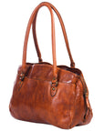 Spaghetti Western Swc131Cg Tote Vintage Handmade Drum Dyed Genuine European Cowhide Leather Women Bag Western Handbag Purse